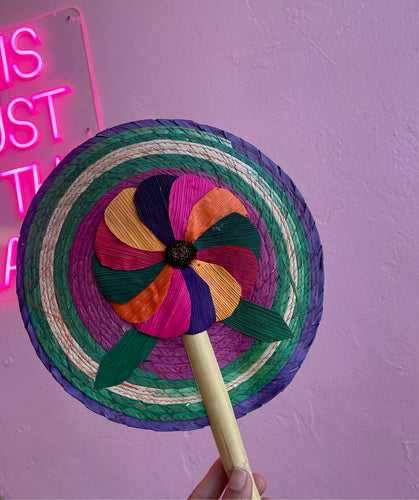 Handmade Woven Palm Mexican Hand Fan
